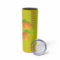 Hawaiian Mango Skinny Tumbler Polynesian Art Pattern and Kakau Tattoo