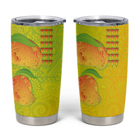 Hawaiian Mango Tumbler Cup Polynesian Art Pattern and Kakau Tattoo