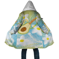 Hawaiian Ukulele Avocado Cloak Leis and Polynesian Pattern