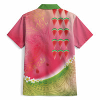 Hawaiian Watermelon Hawaiian Shirt with Kakau Art Tattoo