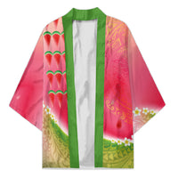 Hawaiian Watermelon Kimono with Kakau Art Tattoo