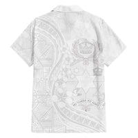 Tonga Faka Sepitema Family Matching Off The Shoulder Long Sleeve Dress and Hawaiian Shirt Ngatu Pattern with Plumeria and Hibiscus LT03 - Polynesian Pride