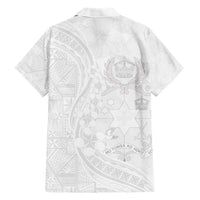 Tonga Faka Sepitema Hawaiian Shirt Ngatu Pattern with Plumeria and Hibiscus