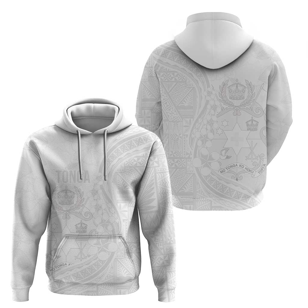 Tonga Faka Sepitema Zip Hoodie Ngatu Pattern with Plumeria and Hibiscus