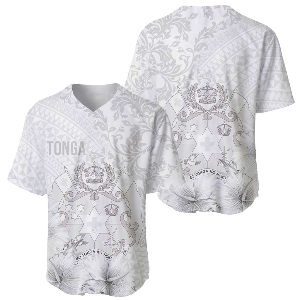 Tonga Faka Sepitema Baseball Jersey Ngatu and Floral Pattern with Blooming Hibiscus LT03 - Polynesian Pride