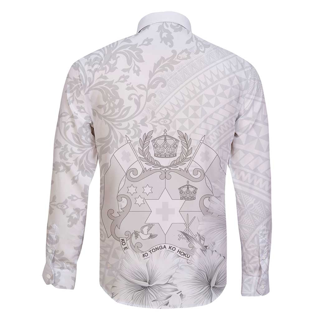 Tonga Faka Sepitema Family Matching Long Sleeve Bodycon Dress and Hawaiian Shirt Ngatu and Floral Pattern with Blooming Hibiscus