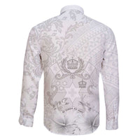 Tonga Faka Sepitema Family Matching Off The Shoulder Long Sleeve Dress and Hawaiian Shirt Ngatu and Floral Pattern with Blooming Hibiscus LT03 - Polynesian Pride