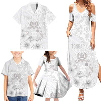 Tonga Faka Sepitema Family Matching Summer Maxi Dress and Hawaiian Shirt Ngatu and Floral Pattern with Blooming Hibiscus LT03 - Polynesian Pride