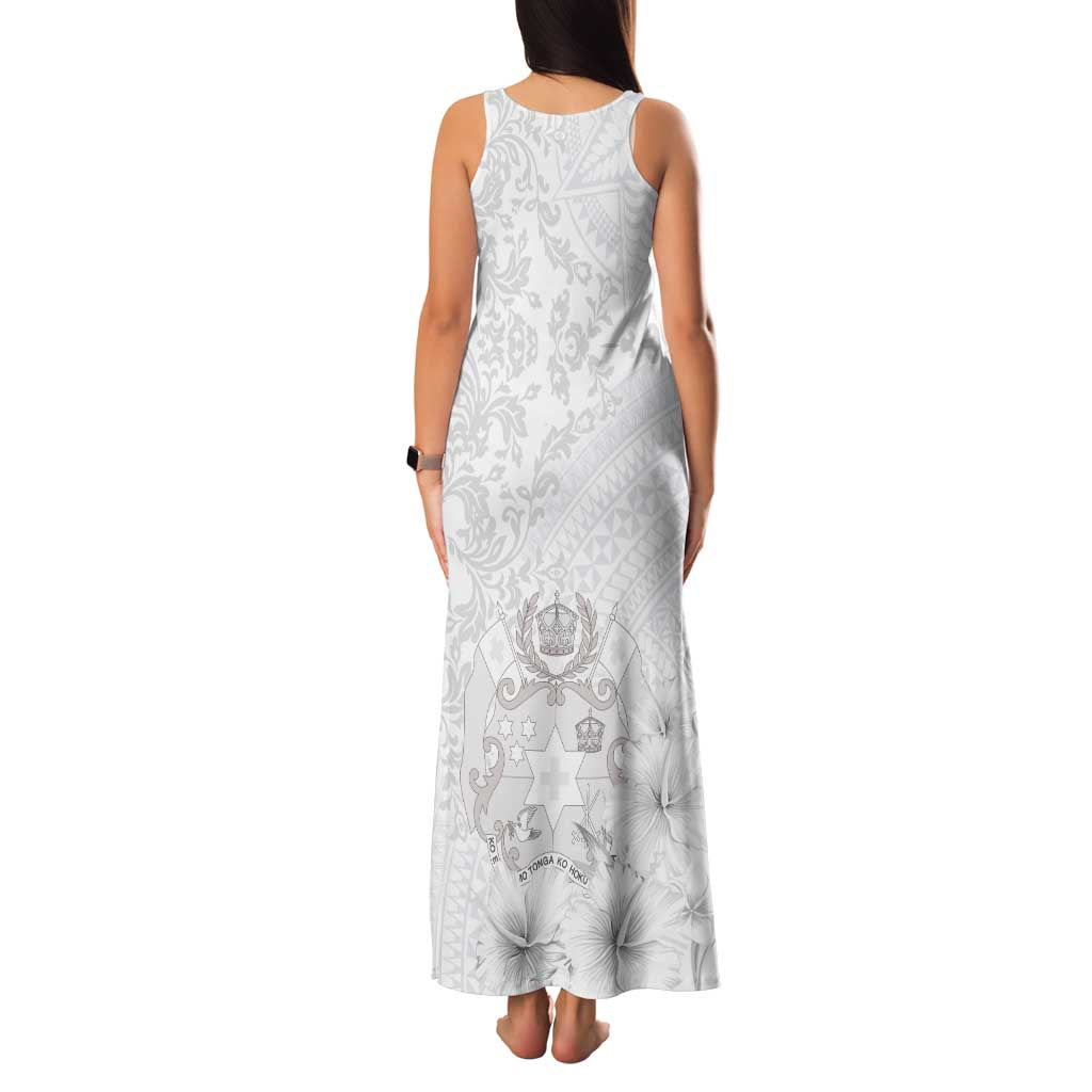 Tonga Faka Sepitema Family Matching Tank Maxi Dress and Hawaiian Shirt Ngatu and Floral Pattern with Blooming Hibiscus LT03 - Polynesian Pride