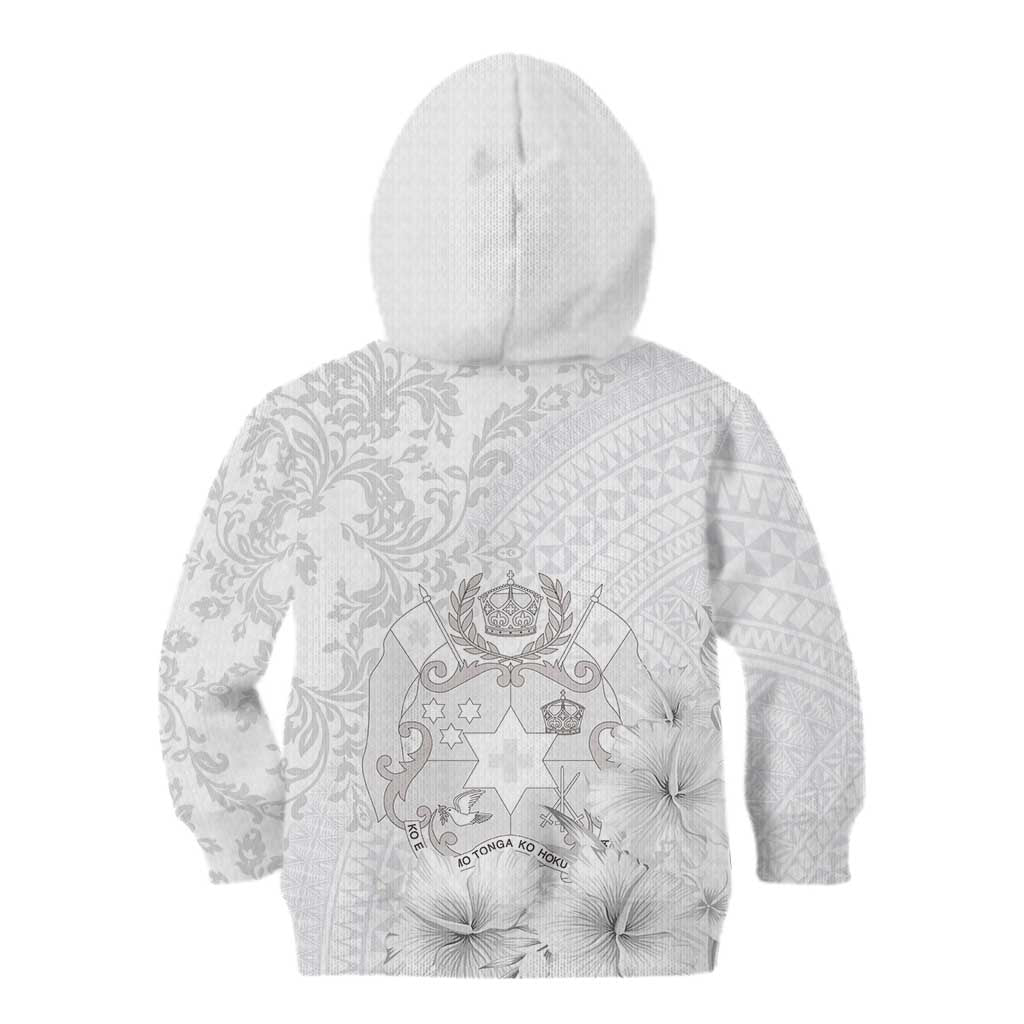 Tonga Faka Sepitema Kid Hoodie Ngatu and Floral Pattern with Blooming Hibiscus LT03 - Polynesian Pride