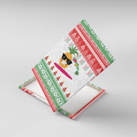 Hawaiian Mele Kalikimaka Canvas Wall Art Funny Pineapple Surfing with Map Christmas Stripe Elements