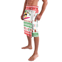 Hawaiian Mele Kalikimaka Lavalava Funny Pineapple Surfing with Map Christmas Stripe Elements