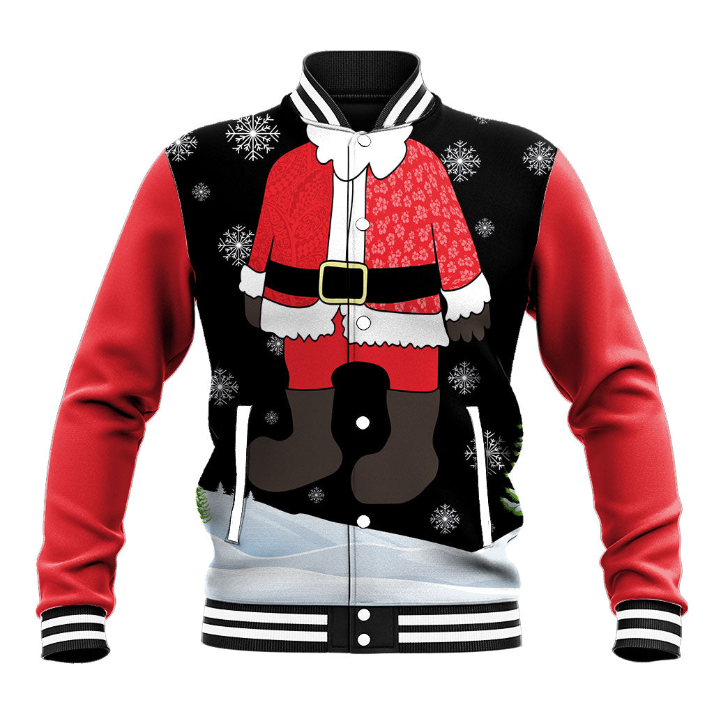 Polynesian Santa Claus Costume Funny Baseball Jacket