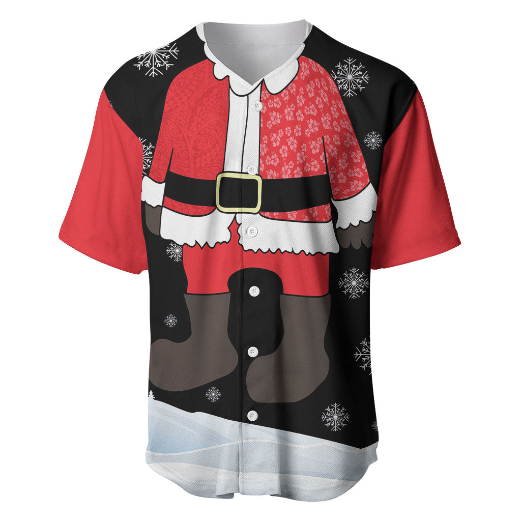 Polynesian Santa Claus Costume Funny Baseball Jersey