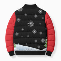 Polynesian Santa Claus Costume Funny Bomber Puffer Jacket