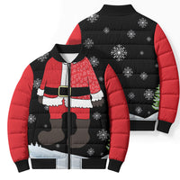 Polynesian Santa Claus Costume Funny Bomber Puffer Jacket