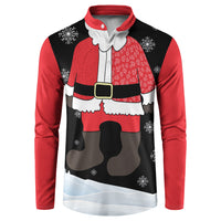 Polynesian Santa Claus Costume Funny Button Sweatshirt