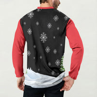 Polynesian Santa Claus Costume Funny Button Sweatshirt