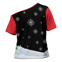 Polynesian Santa Claus Costume Funny Cross Shoulder Shirt