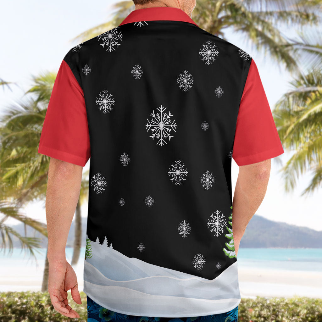 Polynesian Santa Claus Costume Funny Hawaiian Shirt