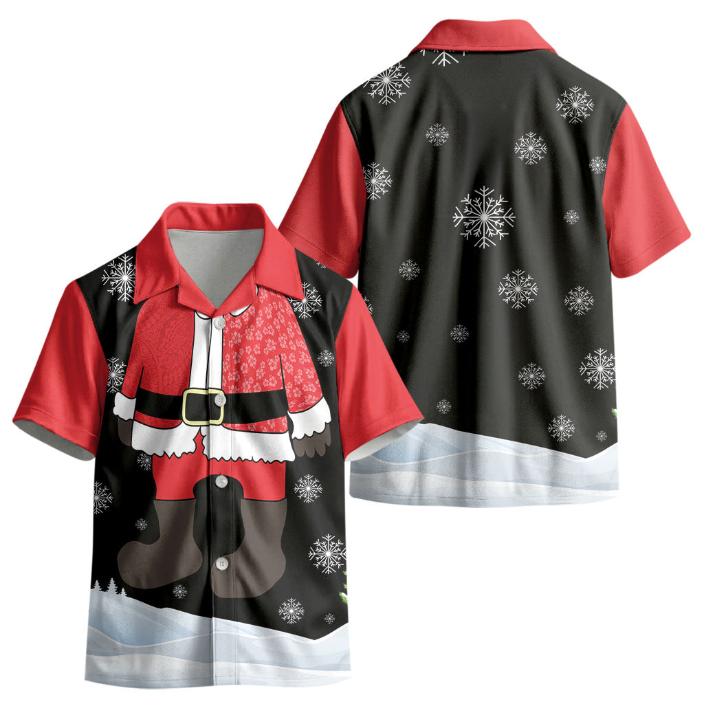 Polynesian Santa Claus Costume Funny Kid Hawaiian Shirt