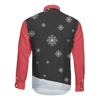 Polynesian Santa Claus Costume Funny Long Sleeve Button Shirt
