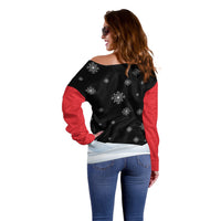 Polynesian Santa Claus Costume Funny Off Shoulder Sweater