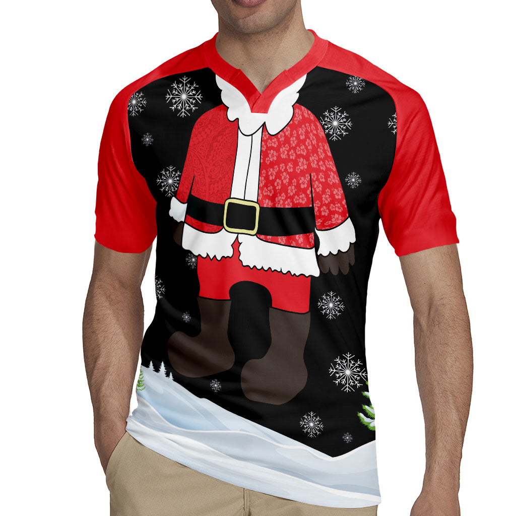 Polynesian Santa Claus Costume Funny Rugby Jersey