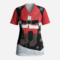 Polynesian Santa Claus Costume Funny Scrub Top