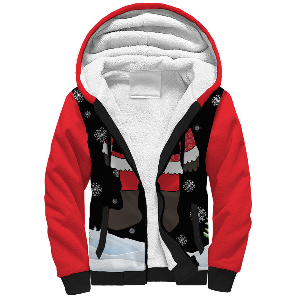Polynesian Santa Claus Costume Funny Sherpa Hoodie