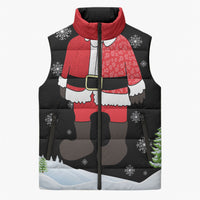 Polynesian Santa Claus Costume Funny Sleeveless Puffer Jacket