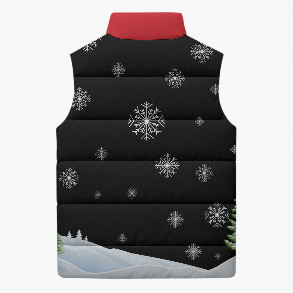 Polynesian Santa Claus Costume Funny Sleeveless Puffer Jacket