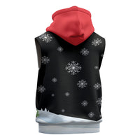 Polynesian Santa Claus Costume Funny Sleeveless Zip Hoodie