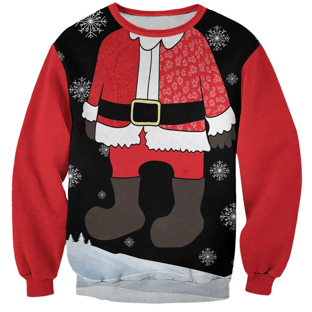 Polynesian Santa Claus Costume Funny Sweatshirt