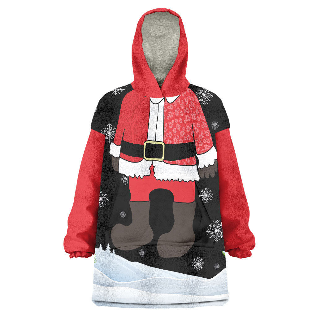 Polynesian Santa Claus Costume Funny Wearable Blanket Hoodie