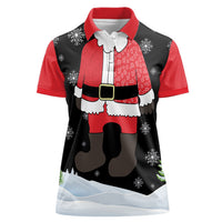 Polynesian Santa Claus Costume Funny Women Polo Shirt