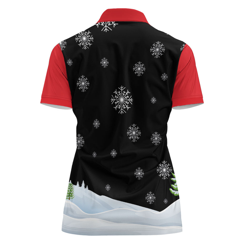 Polynesian Santa Claus Costume Funny Women Polo Shirt