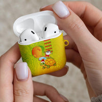 Hawaiian Mango Mele Kalikimaka AirPods Case Santa Claus Surfing with Turtle Mango Christmas