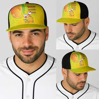 Hawaiian Mango Mele Kalikimaka Baseball Net Cap Santa Claus Surfing with Mango Christmas Turtle