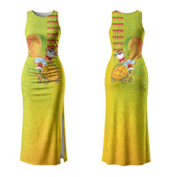 Hawaiian Mango Mele Kalikimaka Family Matching Tank Maxi Dress and Hawaiian Shirt Santa Claus Surfing with Turtle Mango Christmas