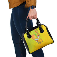 Hawaiian Mango Mele Kalikimaka Shoulder Handbag Santa Claus Surfing with Turtle Mango Christmas