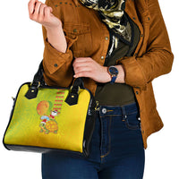 Hawaiian Mango Mele Kalikimaka Shoulder Handbag Santa Claus Surfing with Turtle Mango Christmas