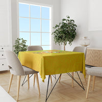 Hawaiian Mango Mele Kalikimaka Tablecloth Santa Claus Surfing with Turtle Mango Christmas