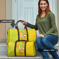 Hawaiian Mango Mele Kalikimaka Travel Bag Santa Claus Surfing with Turtle Mango Christmas