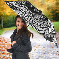 Hawaiian Turtle and Shark Umbrella Kakau Tribal with Polynesian Pattern Black Color