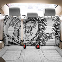 Hawaiian Turtle and Shark Back Car Seat Cover Kakau Tribal with Polynesian Pattern White Color