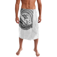 Hawaiian Turtle and Shark Lavalava Kakau Tribal with Polynesian Pattern White Color