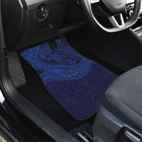 Hawaiian Turtle and Shark Car Mats Kakau Tribal with Polynesian Pattern Blue Color