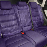 Hawaiian Turtle and Shark Back Car Seat Cover Kakau Tribal with Polynesian Pattern Purple Color