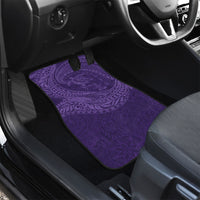 Hawaiian Turtle and Shark Car Mats Kakau Tribal with Polynesian Pattern Purple Color